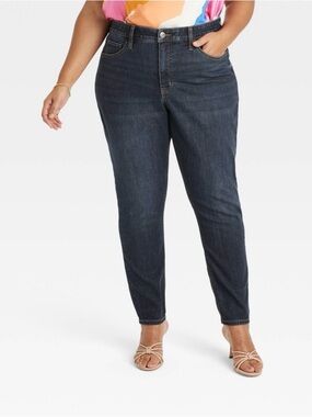 Ava & Viv Dark Blue Crop Skinny Jeans